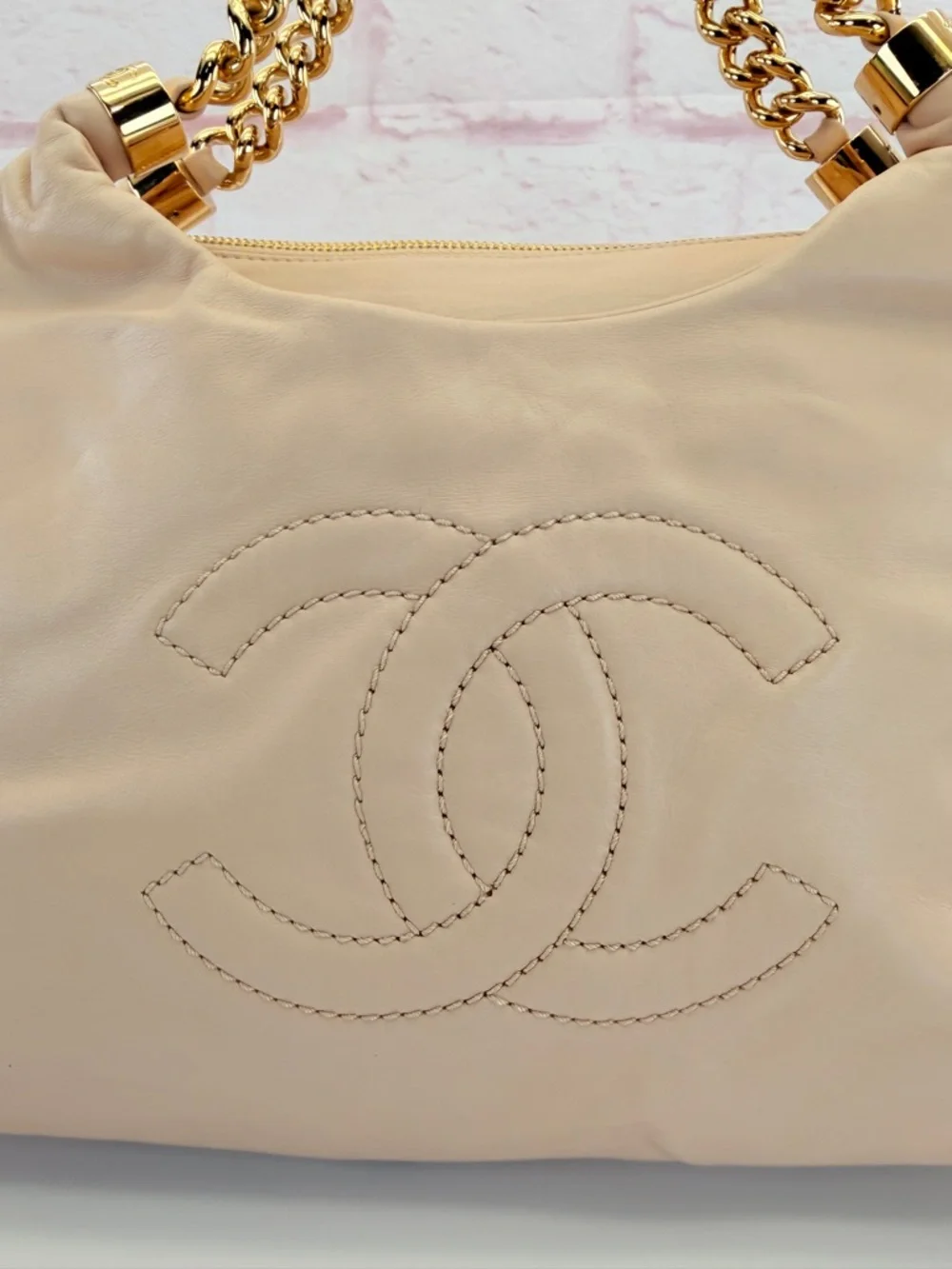 CHANEL Soft Pink Rodeo Drive Lambskin Hobo Bag